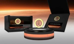 MARS FLOATING COIN 50 Years Mission 1$ coin BU Samoa 2014 with Box/CoA - Bild 1 von 12