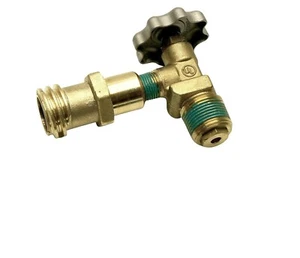 LPG Brass Service Valve PV3300 w/ Flare Connection Forklift Propane Tanks - Afbeelding 1 van 1