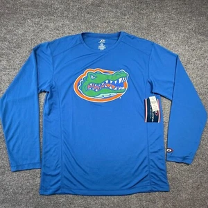 Florida Gators Athletic Workout Long Sleeve Shirt Mens L Blue PATCH Pro Player - Picture 1 of 10