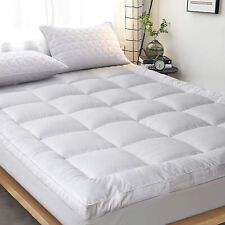 Extra Thick Mattress Topper Cooling Cotton Pillow Top Quilted Hotel Quality New