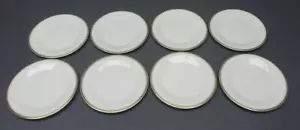 Royal Doulton Lot 8 White Gold Concord 8" Bone China Salad/Dessert Plates - Picture 1 of 8