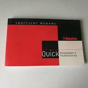 US Robotics Sportster Modems Quick Installation & Troubleshooting Book Vintage - Picture 1 of 6