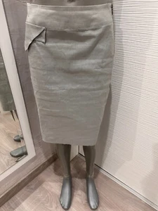 SARAH PACINI linen skirt Grey Size 0 - Picture 1 of 10