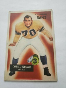 1955 Bowman #89 Charles Toogood LA Rams 