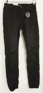 Jeans uomo skinny denim Iggy skinny nuovi taglia 29 x 32 "Viscious" nero ginocchio strappato - Foto 1 di 12