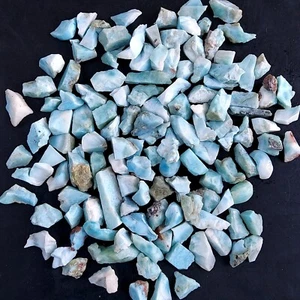 Lote de 129 piezas 504 quilates larimar azul natural crudo piedras preciosas ásperas sin pulir 8 mm #2477 - Imagen 1 de 6