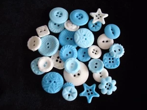30 edible buttons for decorating cake / cupcakes ( ANY COLOUR MIX ) - Picture 1 of 5