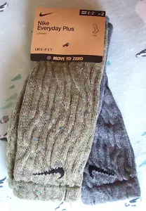NIKE 2 Paar EVERYDAY PLUS "MOVE TO ZERO" GEPOLSTERTE CREW-SOCKEN - Large 8-12/10-13 - Bild 1 von 3