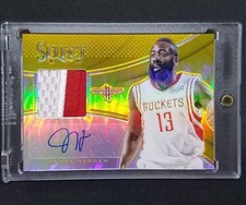 2013-14 Select James Harden Gold Patch Auto Autograph /10 #15 Rockets