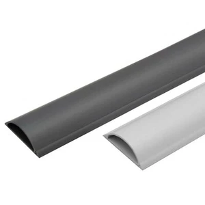 1m Fußboden Kunststoff Kabelkanal selbstklebend Kabelleiste Kabelbrücke Kabel - Bild 1 von 2