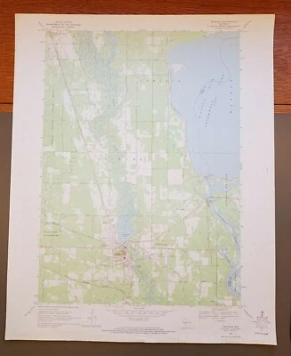Оригинальная винтажная топографическая карта Necedah, Wisconsin 1969 USGS 27 дюймов x 22 дюйма - Изображение 1 из 4