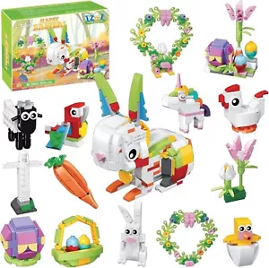 12Pcs Easter Bunny Egg Building Set – 12-in-1 Brick Toys for Kids 6+ - Picture 1 of 6