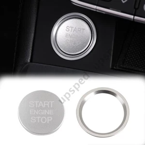 Silver Start Stop Engine Switch Push Button Cover Trim For Audi Q5 Q7 A5 A6L A4L - Picture 1 of 7