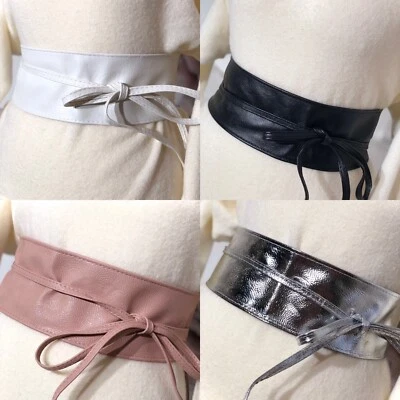 ITALY Bindegürtel Kunstleder, Taillengürtel, 9cm breit, Onesize, 4 Farben - Bild 1 von 4