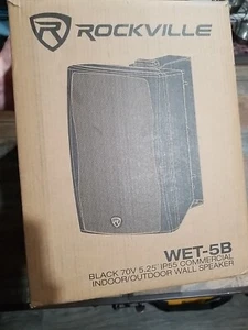 NIB 70V 5.25" WET-5B Commercial Indoor/Outdoor Wall Speaker - Black (WET-5B) NEW - Picture 1 of 4