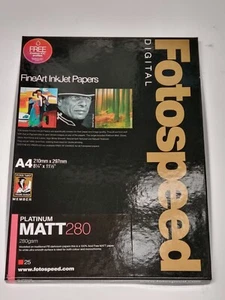 Fotospeed 7E530 - A4 - Platinum Matt 280gsm inkjet Paper - 25 Pack - Picture 1 of 1