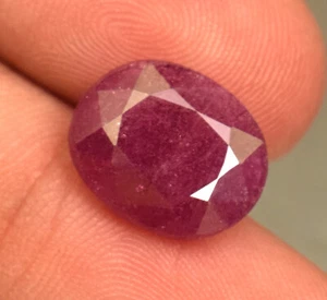 Natural Mozambique Red Ruby certified Loose Gemstone 5.95 Oval Cut Loose Gem - Bild 1 von 5