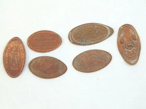6 Elongated Pennies Mickey Mouse UFO Museum King Kamehameha 2 Austin Lexington - Picture 1 of 4
