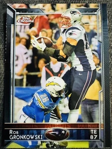2015 Topps Chrome Rob Gronkowski #10 New England Patriots - Picture 1 of 2