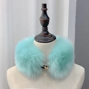 Invierno Mujeres Imitación Piel Bufanda 53*12cm Cuello Esponjoso Calentador Cuello Diseño A Presión Envolturas  - Imagen 1 de 25