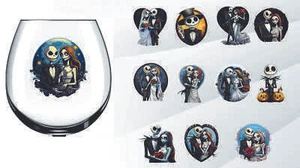 X12 Nightmare Before Christmas Design Glas Vinyl Aufkleber Sticker AD499 - Bild 1 von 1