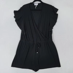Laundry by Shelli Segal Romper Womens Extra Large Black Jersey Stretch Knit - Picture 1 of 12