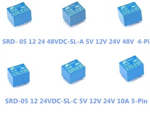 SRD-05 12 24VDC-SL-C 5-polig/SRD-05 12 24 48VDC-SL-A 4-polig SONGLE Power Relais - Bild 1 von 7