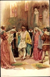 MUCH ADO ABOUT NOTHING, Shakespeare Comedy; c.1902; Chromo-Litho Artist PC; NM - Picture 1 of 2