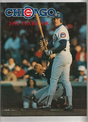 1991 Chicago Cubs Baseball Yearbook---Ryne Sandberg  Excellent - Image 1 of 2