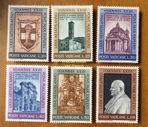 EBS Vatican City Città del Vaticano 1961 Pope John XXIII 80th birthday 317-322** - Picture 1 of 1