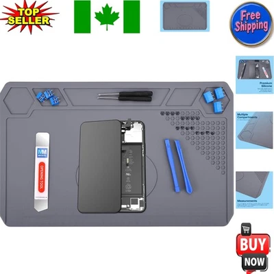 Heat-Resistant Silicone Soldering Mat 35x22 cm, Perfect for Electronics Repair - Image 1 of 4