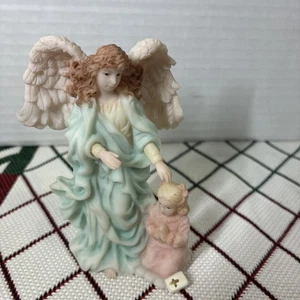 Roman Inc. Resin Angel Over Girl Praying Figure 4" Tall - Picture 1 of 4
