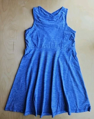 NWT HANNA ANDERSSON ACTIVE UV CROSSBACK SLEEVELESS SKATER DRESS 120 6 7 BLUE $48 - Image 1 of 4