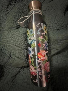 Pioneer Woman Trinkflasche blau geblümt 18 oz isoliert Edelstahl - Bild 1 von 7