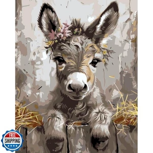 AALBLAC Paint by Numbers for Adult, Donkey Paint by Numbers Kit f - Picture 1 of 5