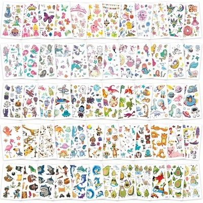 MARKE ZHTULCK Tattoo Kinder 600+ Kindertattoos Hautfreundlich. Wasserdichte fake tattoos für