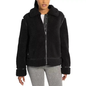 BEARPAW Ladies' Moto Shearling Jacket Black Medium - Picture 1 of 7
