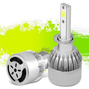 PAIR STANDARD SOLID-STATE 6000K 6K WHITE H1 LED LIGHT REPLACEMENT BULBS w/FAN - Picture 1 of 7