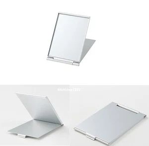 Espejo plegable de aluminio MUJI hecho en Japón tamaño pequeño para llevar W93mm × D63mm - Imagen 1 de 4