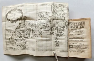 1752 HISTOIRE des VOYAGES illustrated TRAVELS to JAPAN vol. 40 antique - Imagen 1 de 5