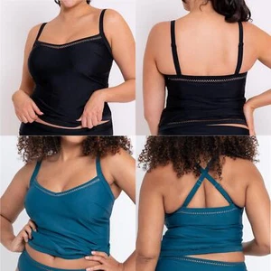 Traje de baño curvilíneo Kate primera clase con cable tankini top CS020407 - Imagen 1 de 14