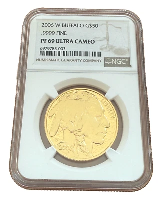 US 2006 W Gold 1 oz $50 NGC PF69UC Proof Gold Buffalo - Image 1 of 2