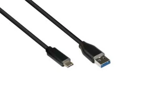 Cable USB 3.2 Gen1. A sobre C. St. 18cm. negro - Imagen 1 de 3