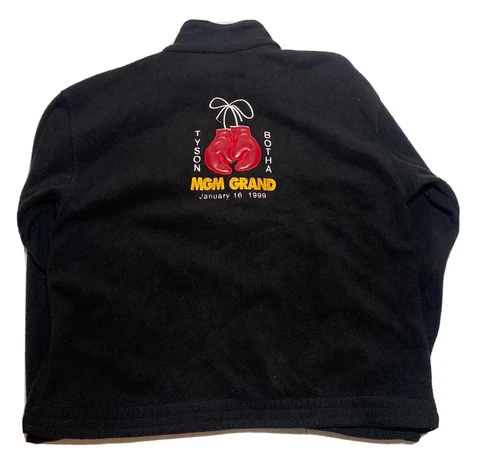 Vtg 1999 Mike Tyson Botha Fight Fleece Jacket Promo Heavyweight Boxing Sz XL I2 Cover