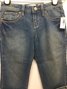 NWT OLD NAVY GIRLS LIGHT WASH DENIM CAPRI ADJUSTABLE WAIST SIZE 10 - Picture 1 of 12