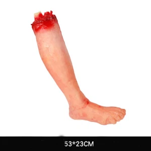 Halloween Zombie Adult Leg Bloody Horror Scary Fake Severed Fake Body Haunted - Picture 1 of 3