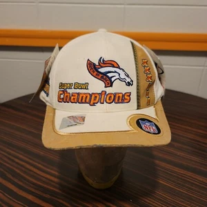 1999 Denver Broncos NFL Super Bowl XXXIII 33 Champions Logo Athletics Cap Hat - Picture 1 of 9