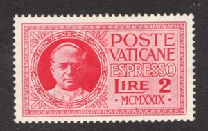 1929 Vatican City Sc# E1 - 2 Lire Special Delivery. Mint No Gum Cv$15 - Picture 1 of 1