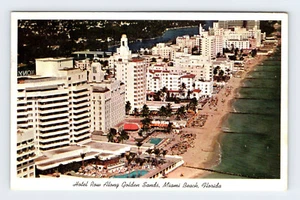 Fabulous Hotel Row Miami Beach Florida Vintage Postkarte OLP16 - Bild 1 von 2