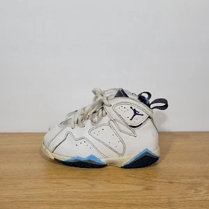 2014 Nike Air Jordan 7 VII Retro Flint French Blue 304772-107 Size 9C Kids - Picture 1 of 11